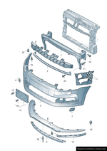 Load image into Gallery viewer, VW POLO HATCHBACK 2014 - 2018 FRONT BUMPER PRIMED WITH WASHER HOLES ONLY
