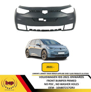 VOLKSWAGEN ID3 2021 ONWARDS FRONT BUMPER PRIMED NO PARKING SENSORS