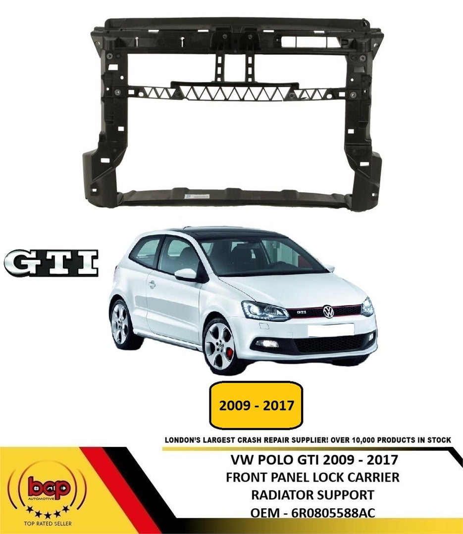 VW POLO GTI 2009 - 2017  FRONT SLAM PANEL LOCK CARRIER RADIATOR CORE SUPPORT NEW