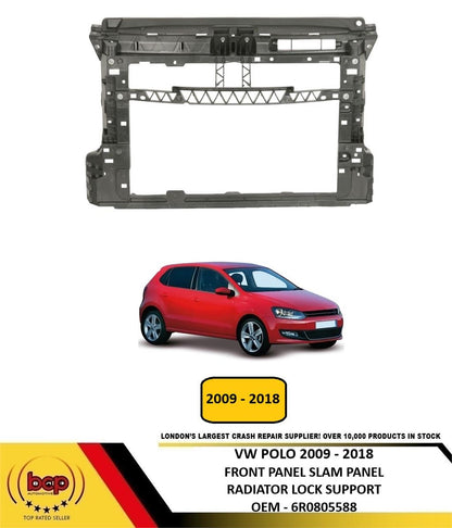 VOLKSWAGEN POLO 2009 - 2018 FRONT PANEL DIESEL 1.6 BONNET SLAM LOCK CARRIER