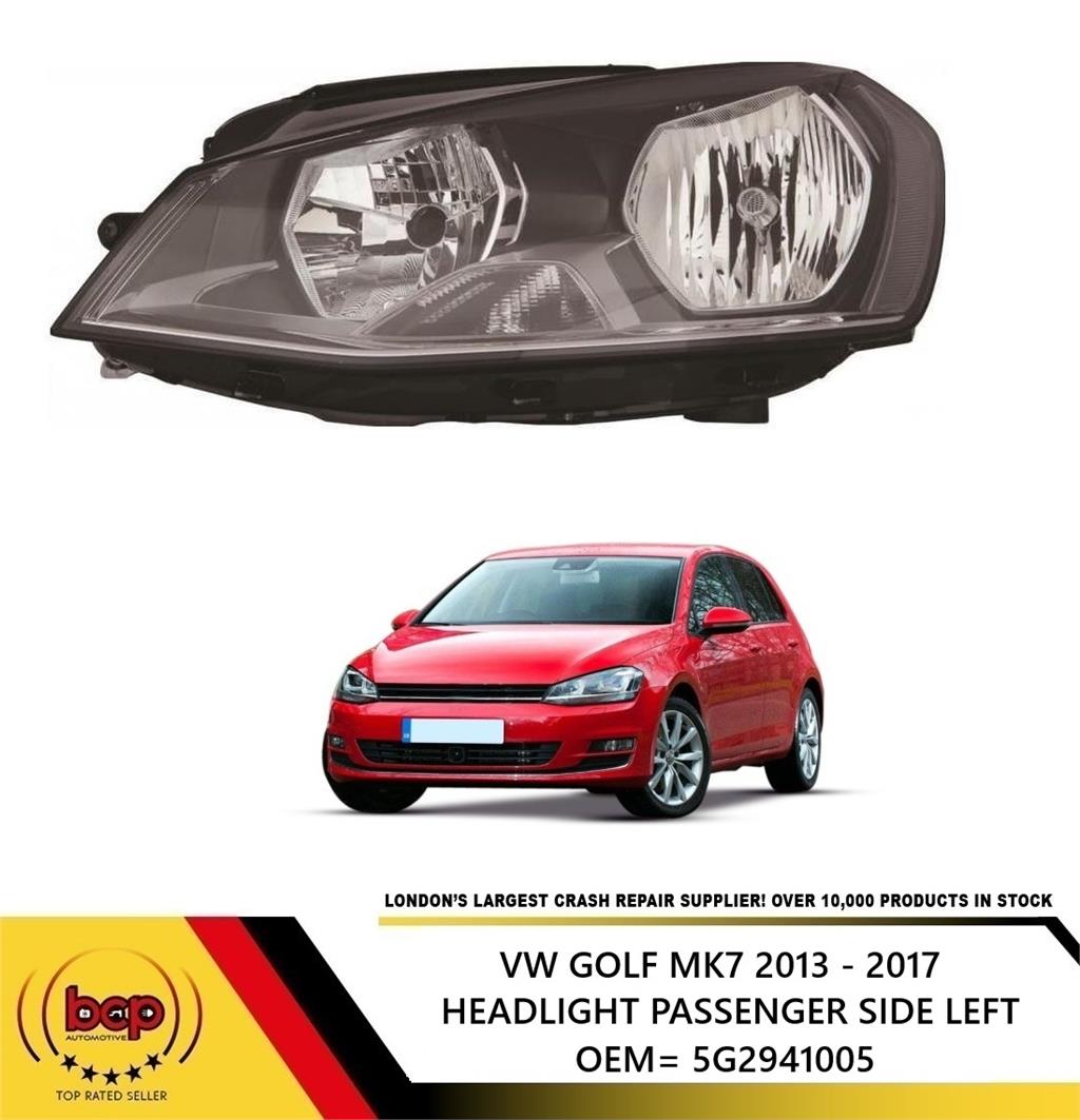 VW GOLF MK7 2012 - 2016 HEADLIGHT LEFT PASSENGER SIDE HALOGEN NEW 5G2941005