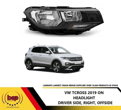 VW T-CROSS 2019 ONWARDS HEADLAMP RIGHT DRIVERS SIDE 2GN941006  450707