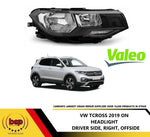 Load image into Gallery viewer, VW T-CROSS 2019 ONWARDS HEADLAMP RIGHT DRIVERS SIDE 2GN941006  450707