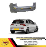 Load image into Gallery viewer, VW GOLF MK8 2020 ON REAR BUMPER PRIMED WITH PARKING SENSORS STANDARD MODELS ONLY
