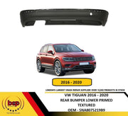 VW TIGUAN 2016 – 2020 REAR BUMPER TEXTURED NOT TO PAINT NO PARKING SENSOR HOLES