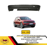 VW TIGUAN 2016 – 2020 REAR BUMPER LOWER SECTION WITH PARKING SENSOR HOLES