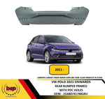 Load image into Gallery viewer, VW POLO 2021 ONWARDS REAR BUMPER PRIMED WITH PARKING SENSOR HOLES
