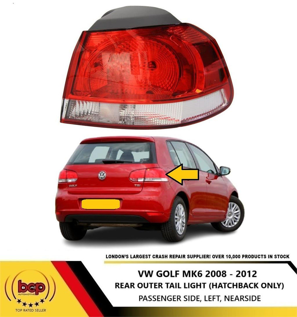 VW GOLF MK6 OUTER REAR LAMP LIGHT PASSENGERS SIDE LEFT LH NEAR SIDE HELLA TYPE