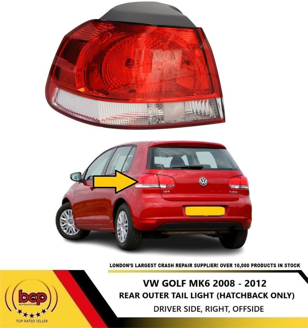 VW GOLF MK6 OUTER REAR LAMP LIGHT DRIVERS SIDE RIGHT RHS OFF SIDE HELLA TYPE