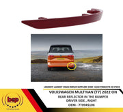 VOLKSWAGEN MULTIVAN T7 2022 ON REAR REFLECTOR IN THE BUMPER DRIVER SIDE RIGHT