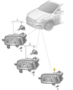 Load image into Gallery viewer, VW POLO 2018 - 2022 FRONT FOG LIGHT WITH LED DRL DRIVER SIDE RIGHT 2G0941662B