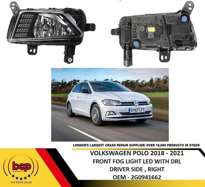 VW POLO MK8 2018 – 2021 FOG LIGHT LED DAYTIME RUNNING LAMP RIGHT DRIVER SIDE