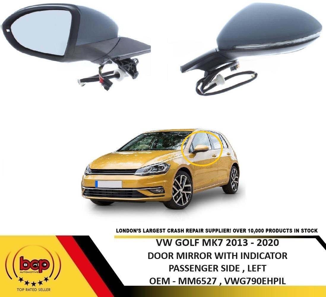 VW GOLF MK7 2013 - 2020 DOOR WING MIRROR ELECTRIC HEATED INDICATOR PASSENGERS