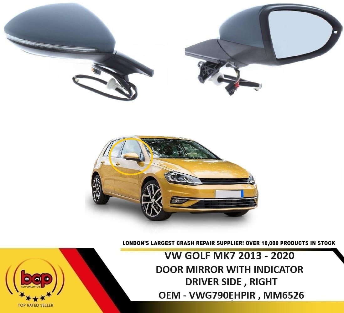 VW GOLF MK7 2013 - 2020 DOOR WING MIRROR ELECTRIC HEATED INDICATOR DRIVERS SIDE