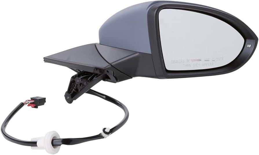 VW GOLF 2013 – 2020 DOOR MIRROR PRIMED ELECTRIC HEATED FOLDING PUDDLE LAMP RIGHT