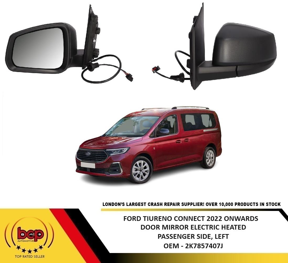 FORD TOURENO CONNECT 2022 ON DOOR WING MIRROR ELECTRIC HEATED BLACK LEFT SIDE