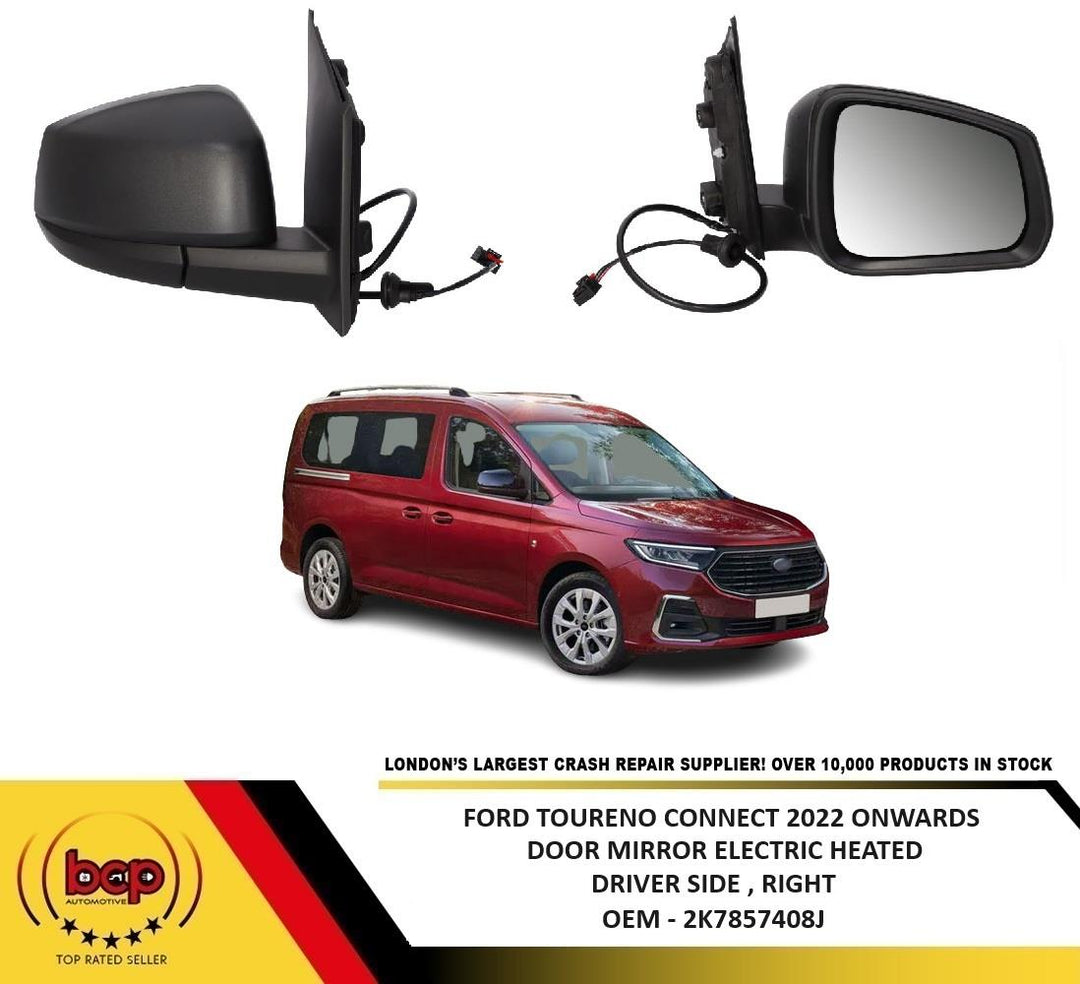 FORD TOURENO CONNECT 2022 ON DOOR WING MIRROR ELECTRIC HEATED BLACK DRIVER SIDE