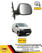 VW TRANSPORTER T5.1 2010 - 2015 DOOR MIRROR ELECTRIC HEATED RIGHT DRIVER SIDE