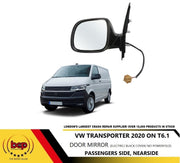 VW TRANSPORTER T6.1 DOOR WING MIRROR 2020 ONWARDS ELECTRIC LEFT PASSENGER SIDE