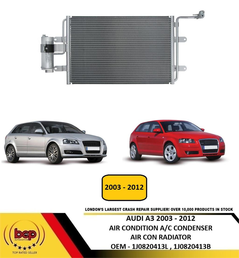 AUDI A3 2003 - 2012 AIR CONDITION CONDENSER AIR CON A/C RADIATOR NEW 1J0820413L