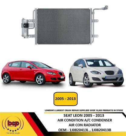 SEAT LEON 2005 - 2013 AIR CONDITION CONDENSER AIR CON A/C RADIATOR 1J0820413L