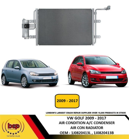 VW GOLF 2009 - 2017 AIR CONDITION CONDENSER AIR CON A/C RADIATOR 1J0820413N