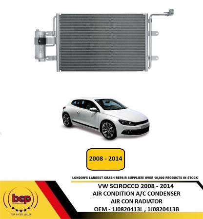 VW SCIROCCO 2008 - 2014 AIR CONDITION CONDENSER AIR CON A/C RADIATOR 1J0820413N