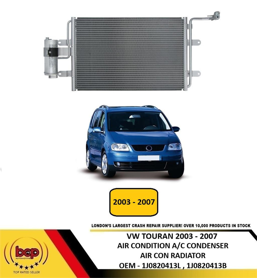 VW TOURAN 2003 - 2007 AIR CONDITION CONDENSER AIR CON A/C RADIATOR 1J0820413N