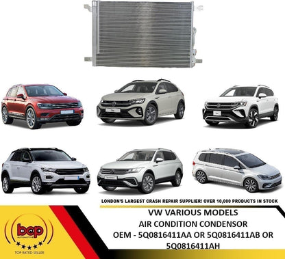 VW TIGUAN TROC TAIGO T CROSS 2017 ON AIR CONDITION CONDENSOR VARIOUS MODELS