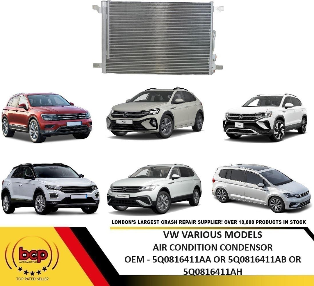 VW TIGUAN TROC TAIGO T CROSS 2017 ON AIR CONDITION CONDENSOR VARIOUS MODELS