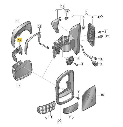 MAN TGE 2018 ON DOOR MIRROR INDICATOR CLEAR LED DRIVER SIDE RIGHT NEW 7C2949102A