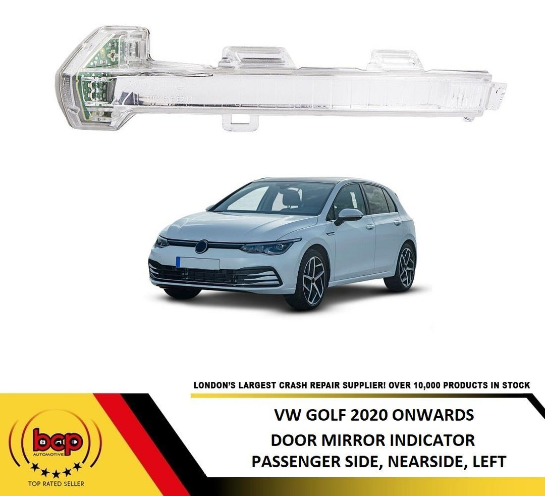VW GOLF 2020 MK8 ON DOOR MIRROR INDICATOR REPEATER LIGHT FLASHER LEFT PASSENGERS