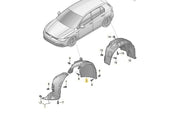 VW GOLF MK8 2020 – 2024 FRONT WING SPASHGUARD REAR PART SECTION DRIVER RIGHT