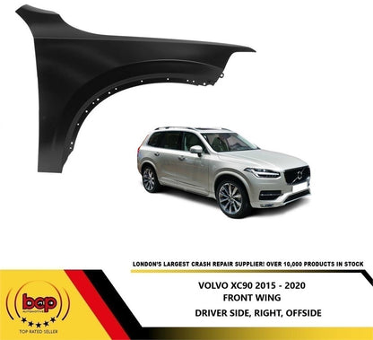 VOLVO XC90 2015 - 2024 FRONT WING PRIMED ALUMINIUM DRIVER SIDE RIGHT FENDER