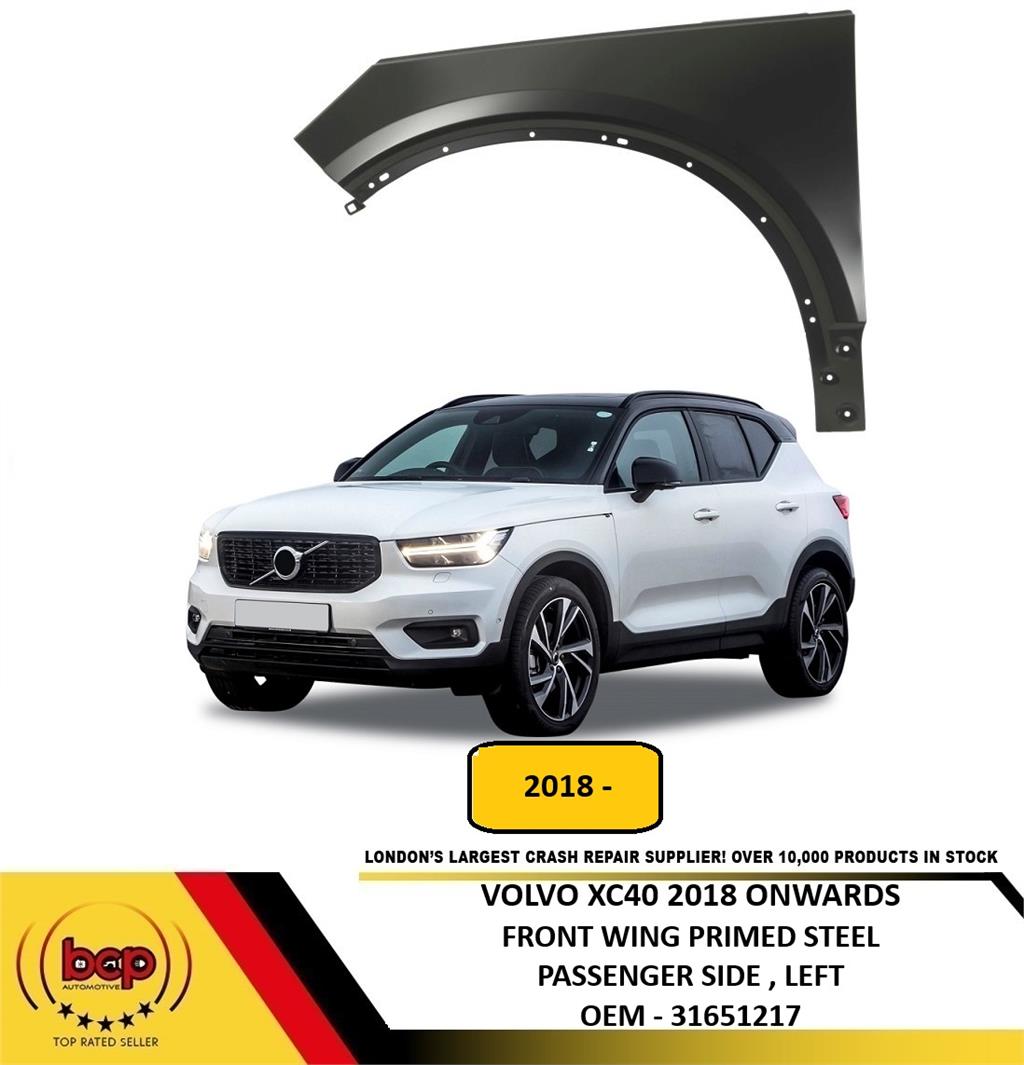 VOLVO XC40 2018 ONWARDS FRONT WING FENDER PRIMED STEEL PASSENGER SIDE LEFT