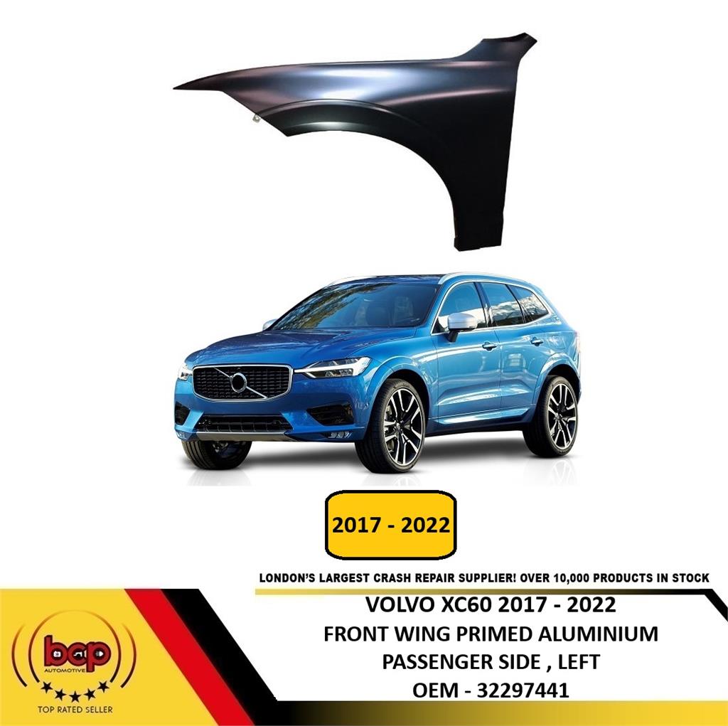 VOLVO XC60 2018 – 2022 FRONT WING FENDER PRIMED ALUMINIUM PASSENGER SIDE LEFT