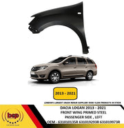 DACIA LOGAN 2013 - 2021 FRONT WING FENDER PRIMED PASSENGER SIDE LEFT OEM QUALITY