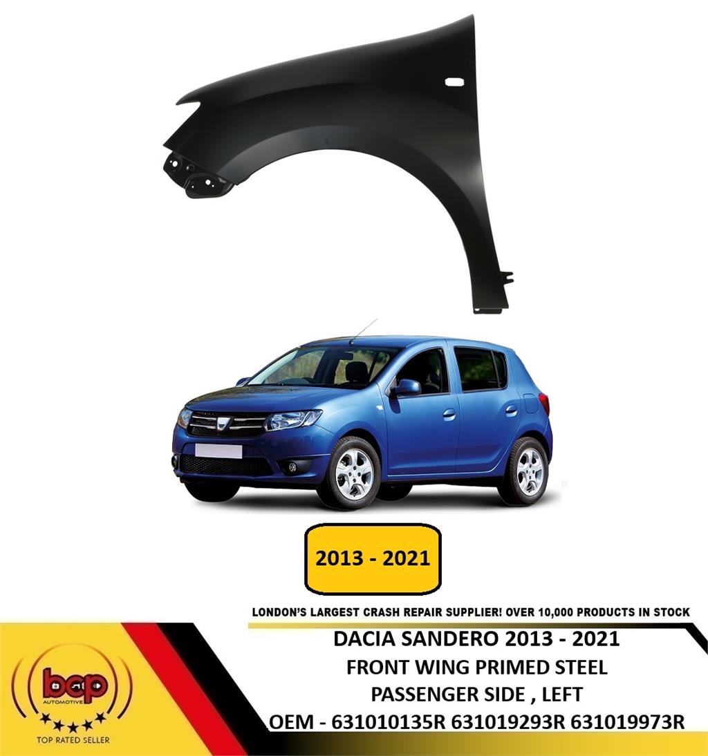 DACIA SANDERO 2013 - 2021 FRONT WING FENDER PRIMED PASSENGER SIDE LEFT NEW