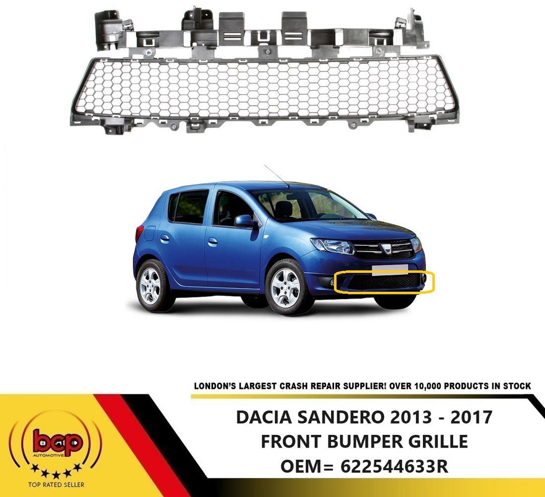 DACIA SANDERO  2013 -2017  FRONT BUMPER CENTRE LOWER GRILLE  622544633R