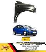 Load image into Gallery viewer, DACIA SANDERO 2021 ON FRONT WING DRIVER SIDE FENDER PANEL RIGHT PRIMED
