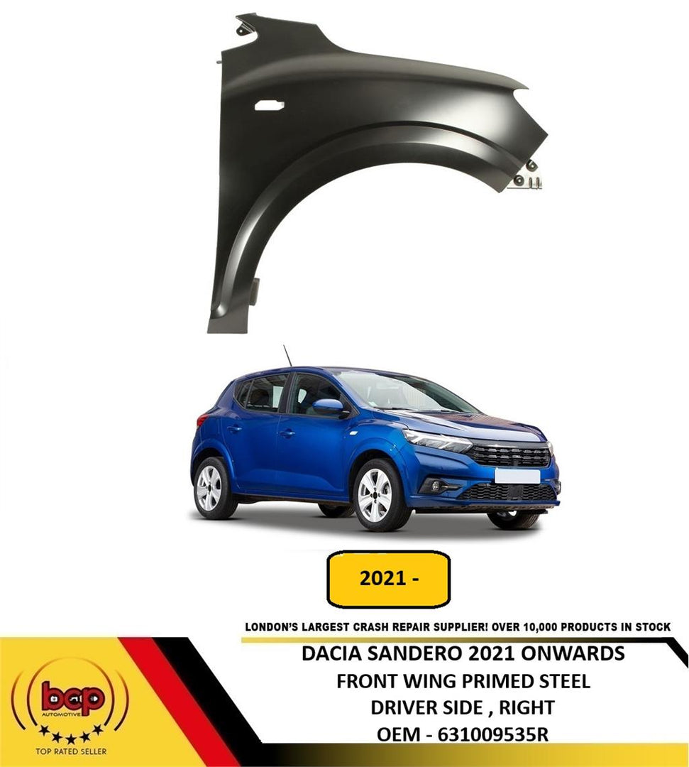 DACIA SANDERO 2021 ON FRONT WING DRIVER SIDE FENDER PANEL RIGHT PRIMED