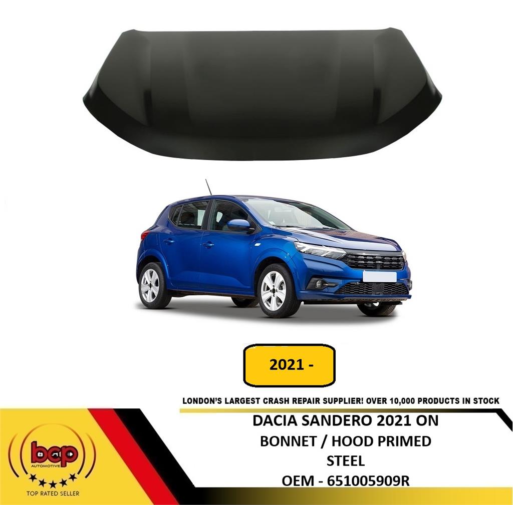 DACIA SANDERO 2021 ONWARDS BONNET HOOD PRIMED STEEL NEW OEM 651005909R