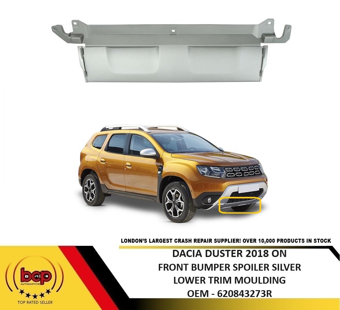 DACIA DUSTER 2018 ON FRONT BUMPER SPOILER SILVER LOWER TRIM 620843273R