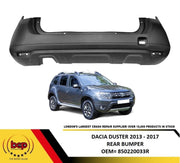 DACIA DUSTER  2013 - 2017 REAR BUMPER NO PARKING SENSORS 850220033R  NOT PRIMED