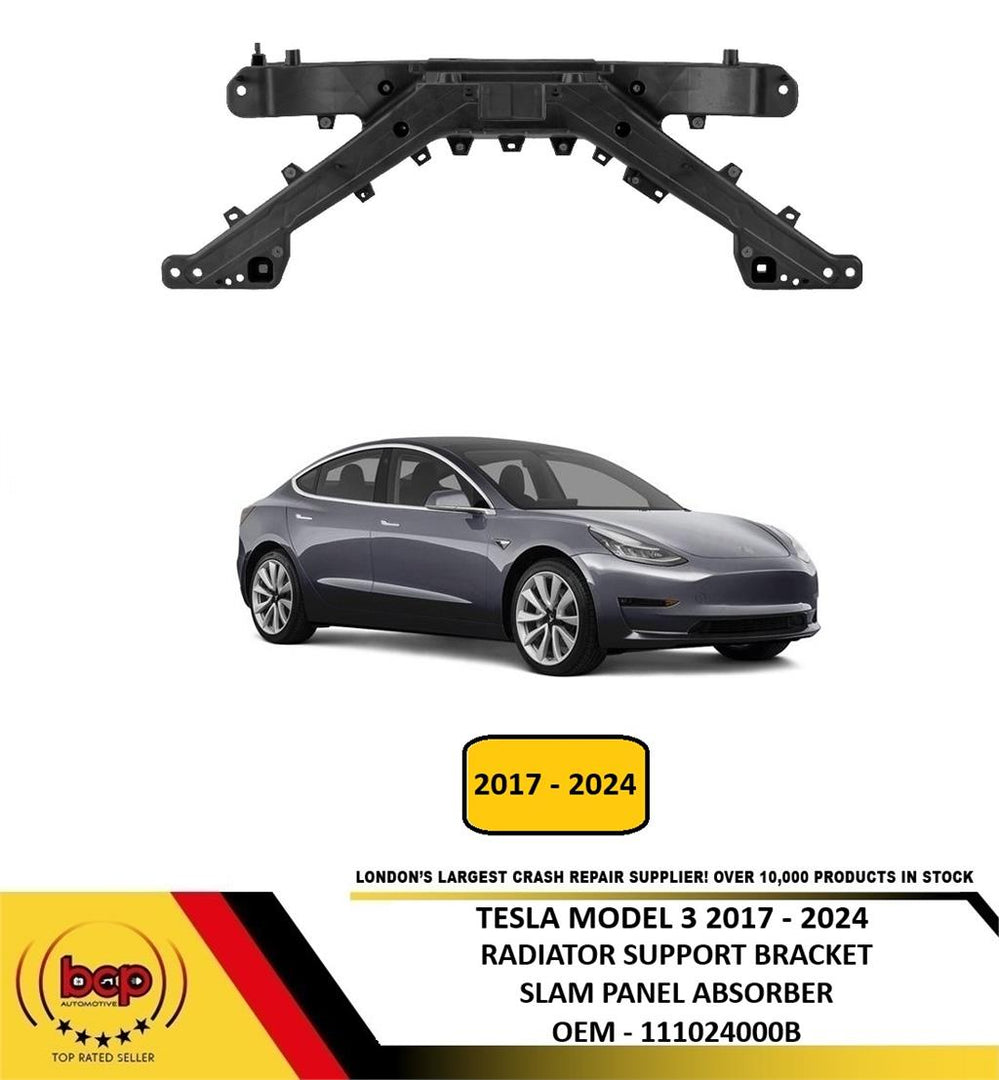 TESLA MODEL 3 2017 – 2024 FRONT RADIATOR SUPPORT SLAM PANEL FRAME BRACKET TOP