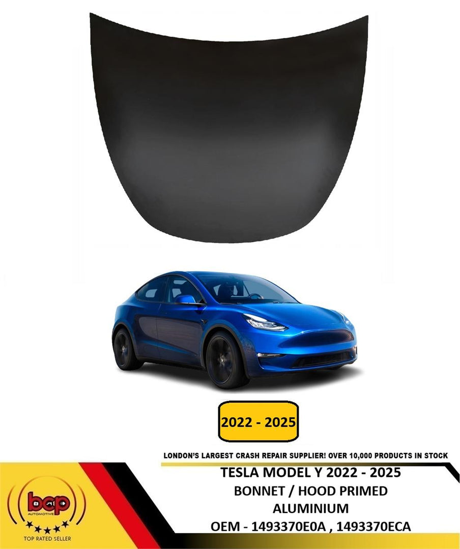 TESLA MODEL Y 2022–2025 BONNET HOOD PRIMED ALUMINIUM OEM 1493370E0A 1493370ECA