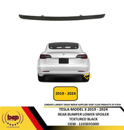 TESLA MODEL 3 2019 - 2024 REAR BUMPER LOWER SPOILER TEXTURED BLACK 110303500D