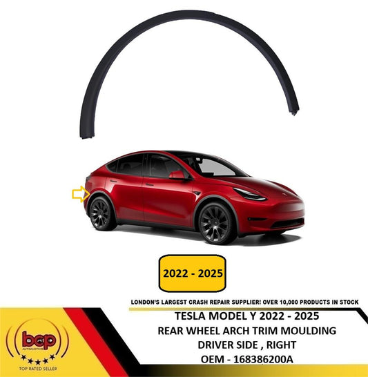 TESLA MODEL Y 2022 - 2025 REAR WHEELARCH TRIM MOULDING DRIVER RIGHT 168386200A