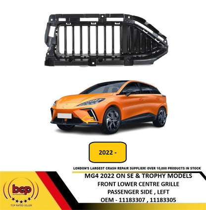MG4 2022 ON FRONT BUMPER LOWER CENTRE GRILLE PASSENGER SIDE LEFT 11183307