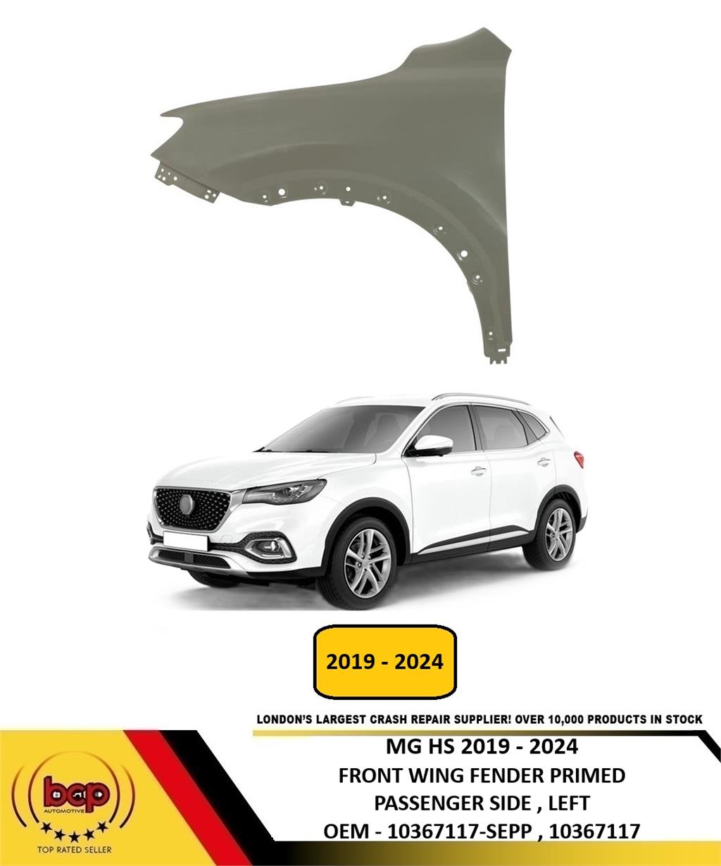 MG HS 2019 – 2024 FRONT WING FENDER PRIMED WITH ARCH HOLES PASSENGER SIDE LEFT